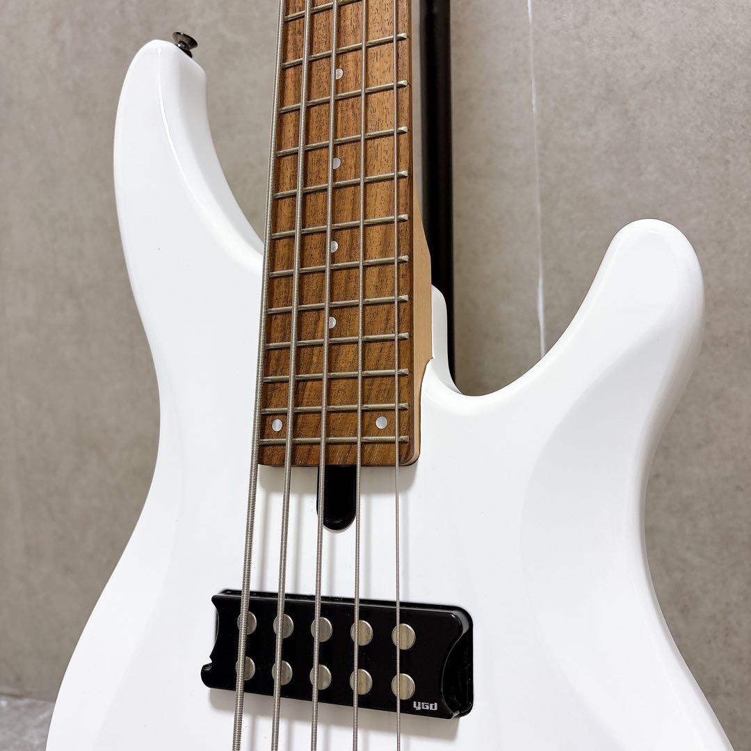 美品 YAMAHA ヤマハ TRBX305 5弦 エレキベース 白 アクティブ