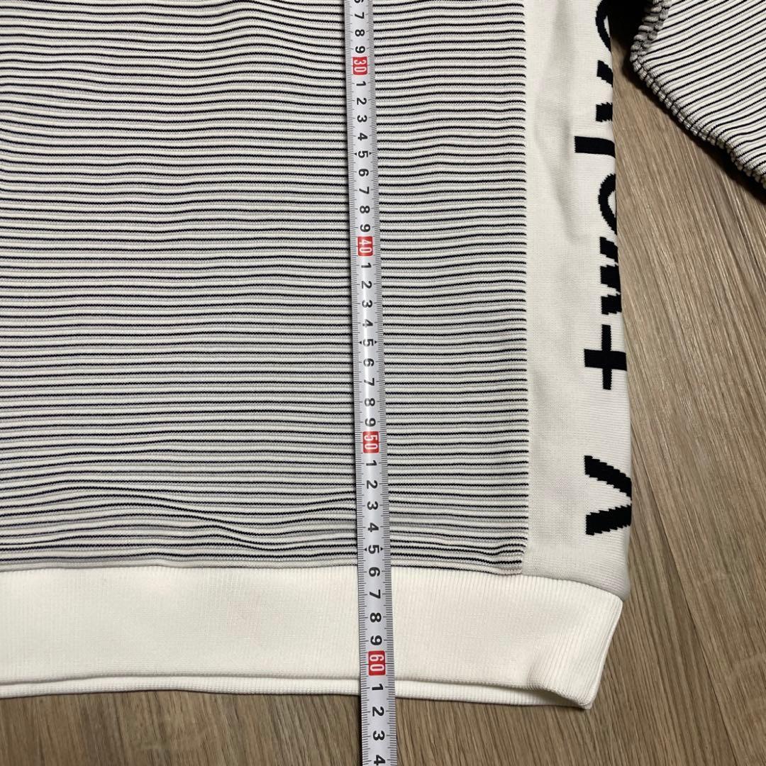 V TWELVE サイドロゴ ストライプ クルーネックセーター