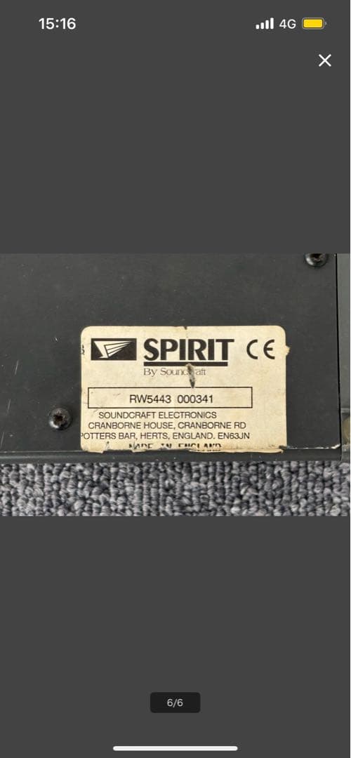 Sound craft SPIRIT FOLIO アナログミキサー 8チャンネル