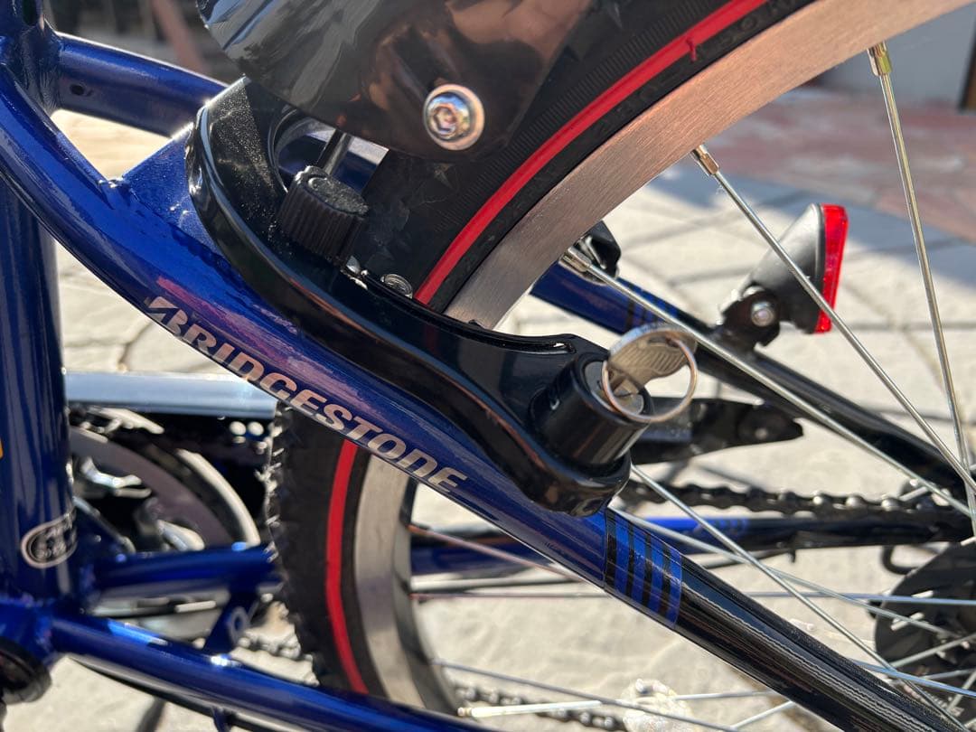 BRIDGESTONE24インチ　キッズサイクル青　直接受け渡し