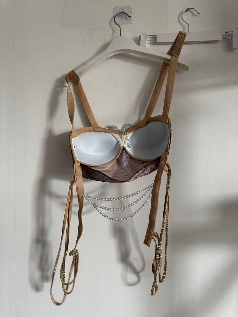 ベリーダンス セットアップ ブラウン ピンク