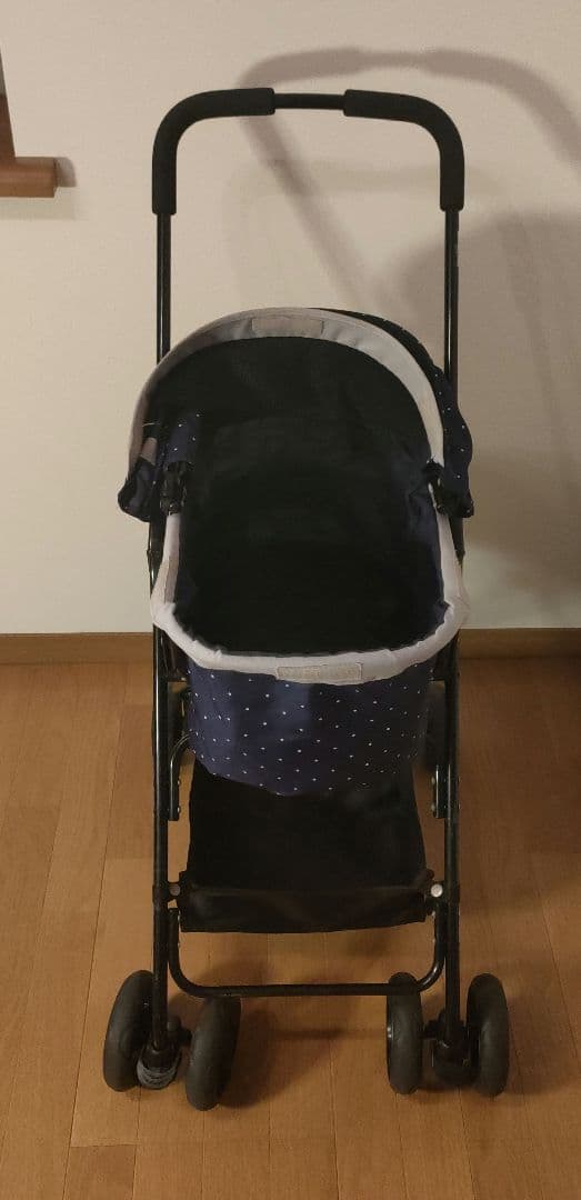 GEX わんわんカートライト 軽量4.8kg ドット模様 ペットカート