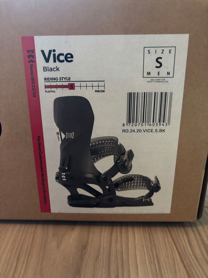 ROME SDS Vive スノーボード ビンディング ブラック　右部品欠損あり