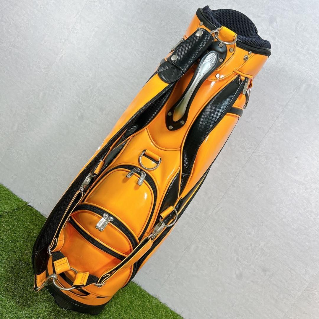 非売品 Jeep ジープ キャディバッグ エナメル オレンジ ゴルフ　車　自動車