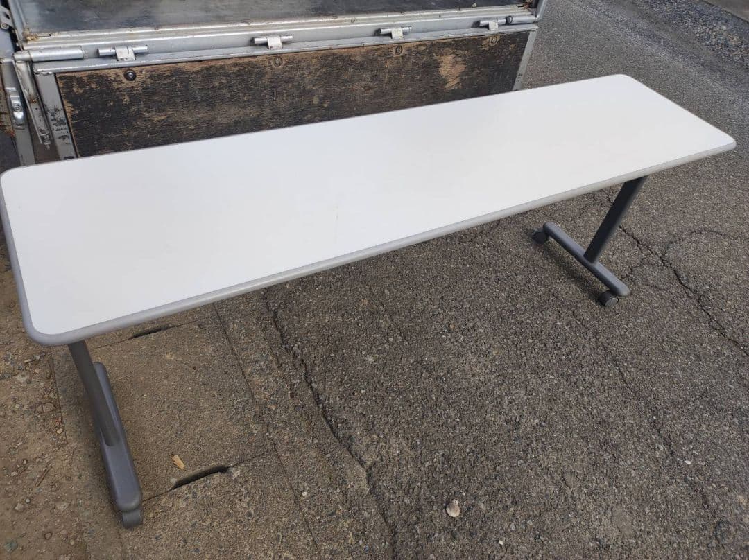 ホワイト長方形会議テーブル