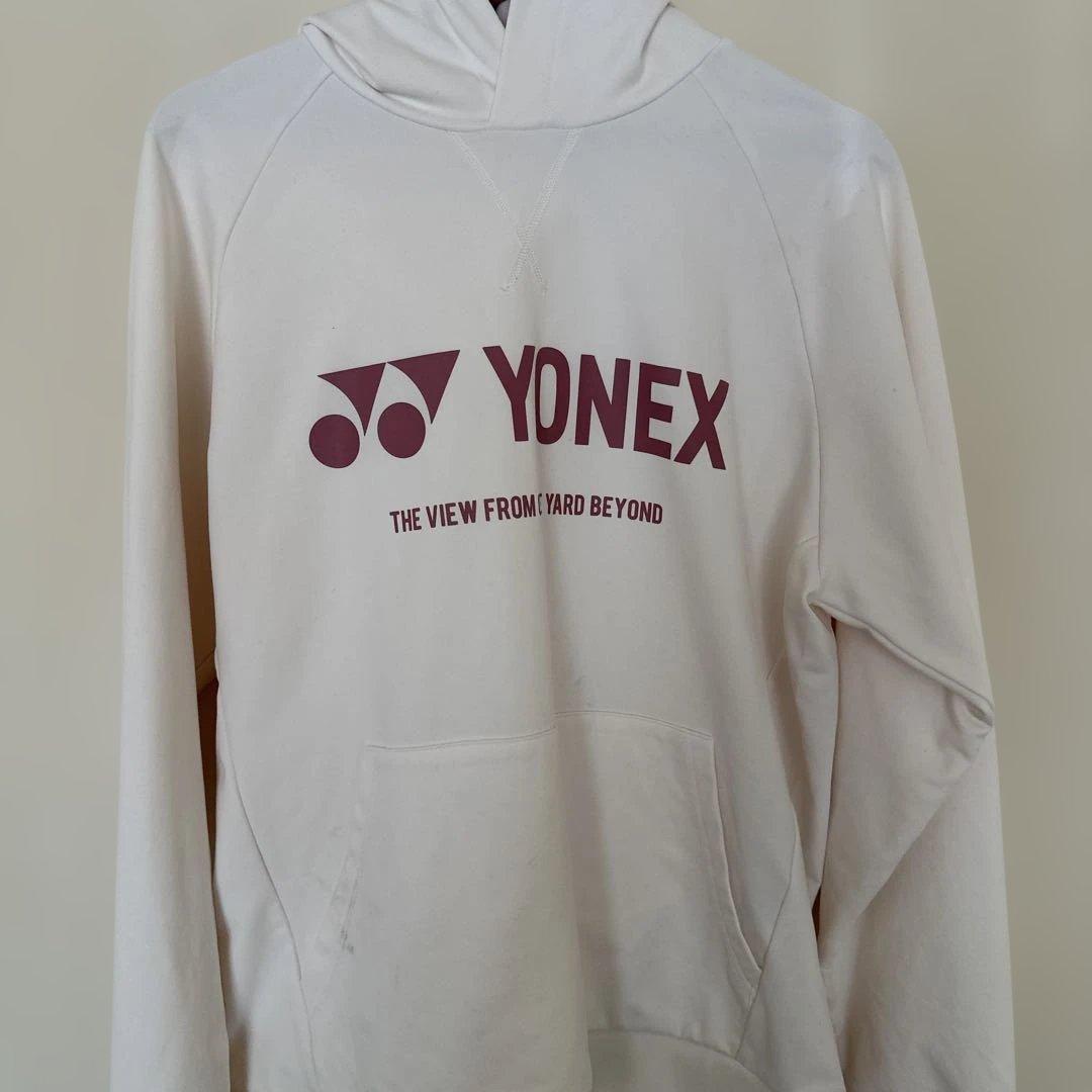 YONEX フード付きスウェットシャツ ホワイト　ソフテニ　ゴルフ
