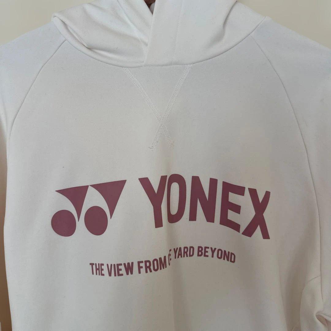 YONEX フード付きスウェットシャツ ホワイト　ソフテニ　ゴルフ