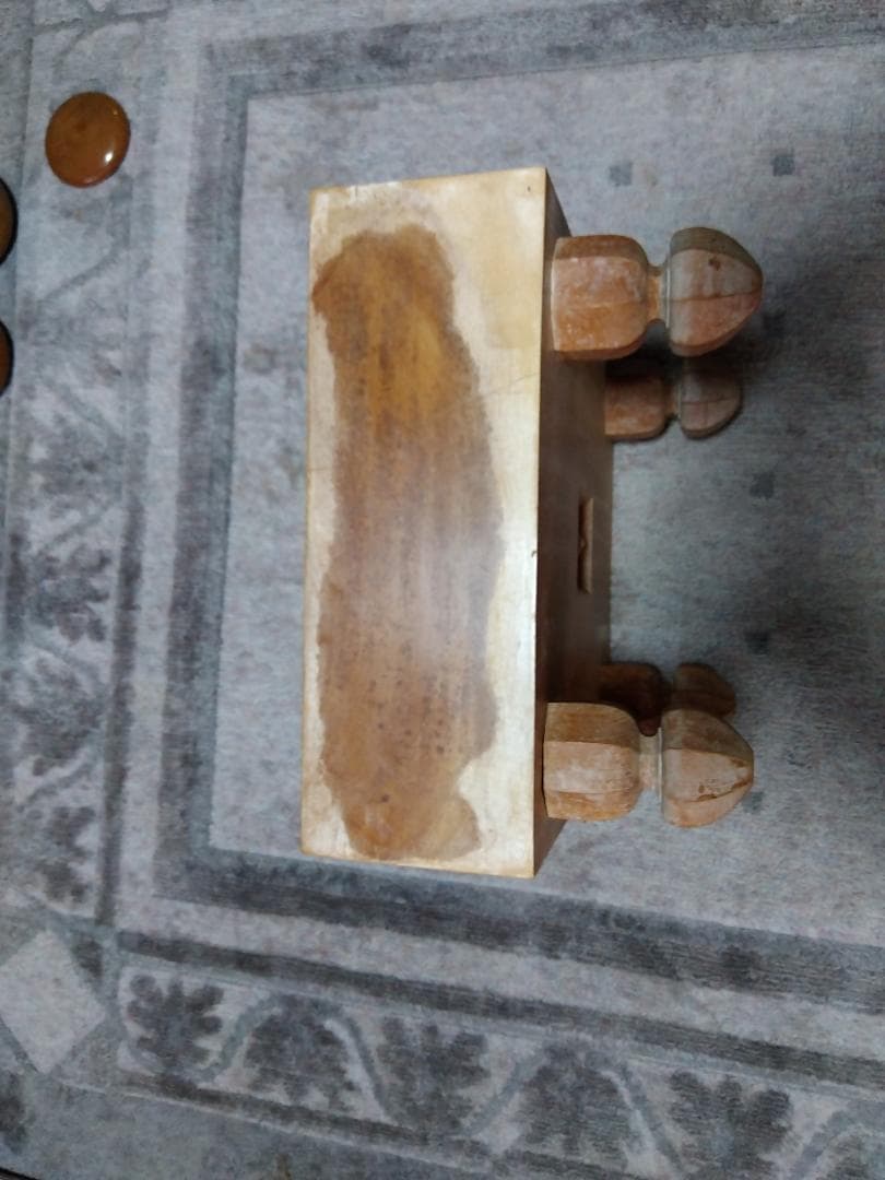 木製囲碁盤セット 黒茶碁石付き