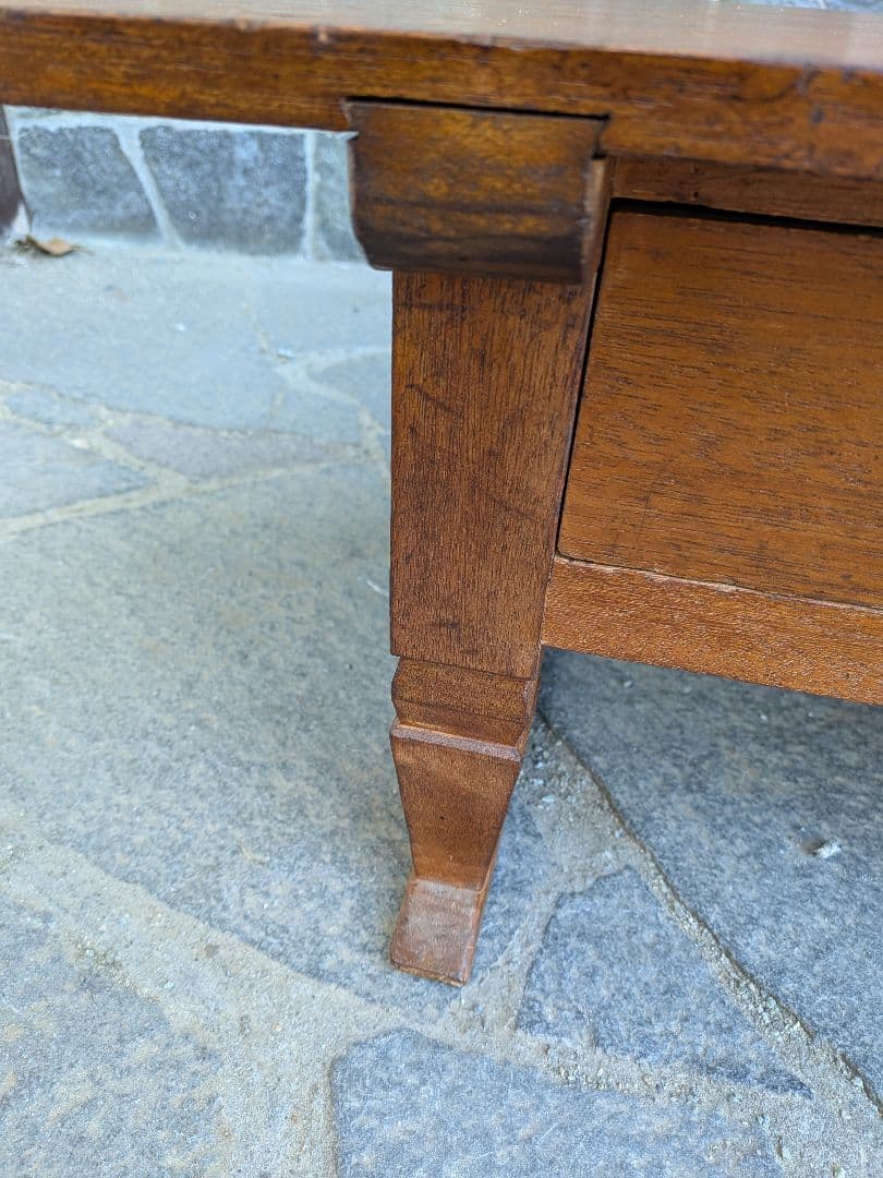 昭和初期木製のアンティークローテーブル