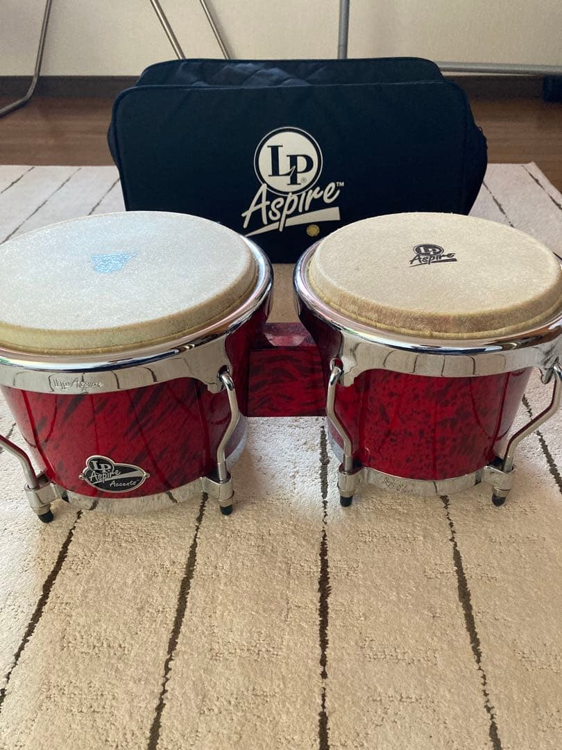 LP Aspire ボンゴ 赤 キャリングバッグ付き　LPA601-RMC
