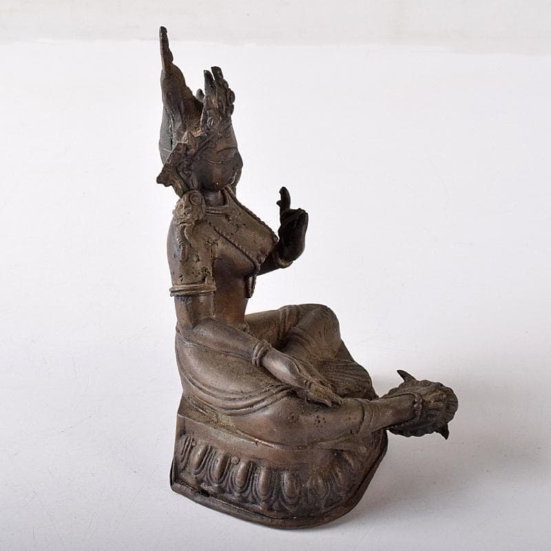 仏教美術　古銅　チベット仏　仏像　置物　M　R8376