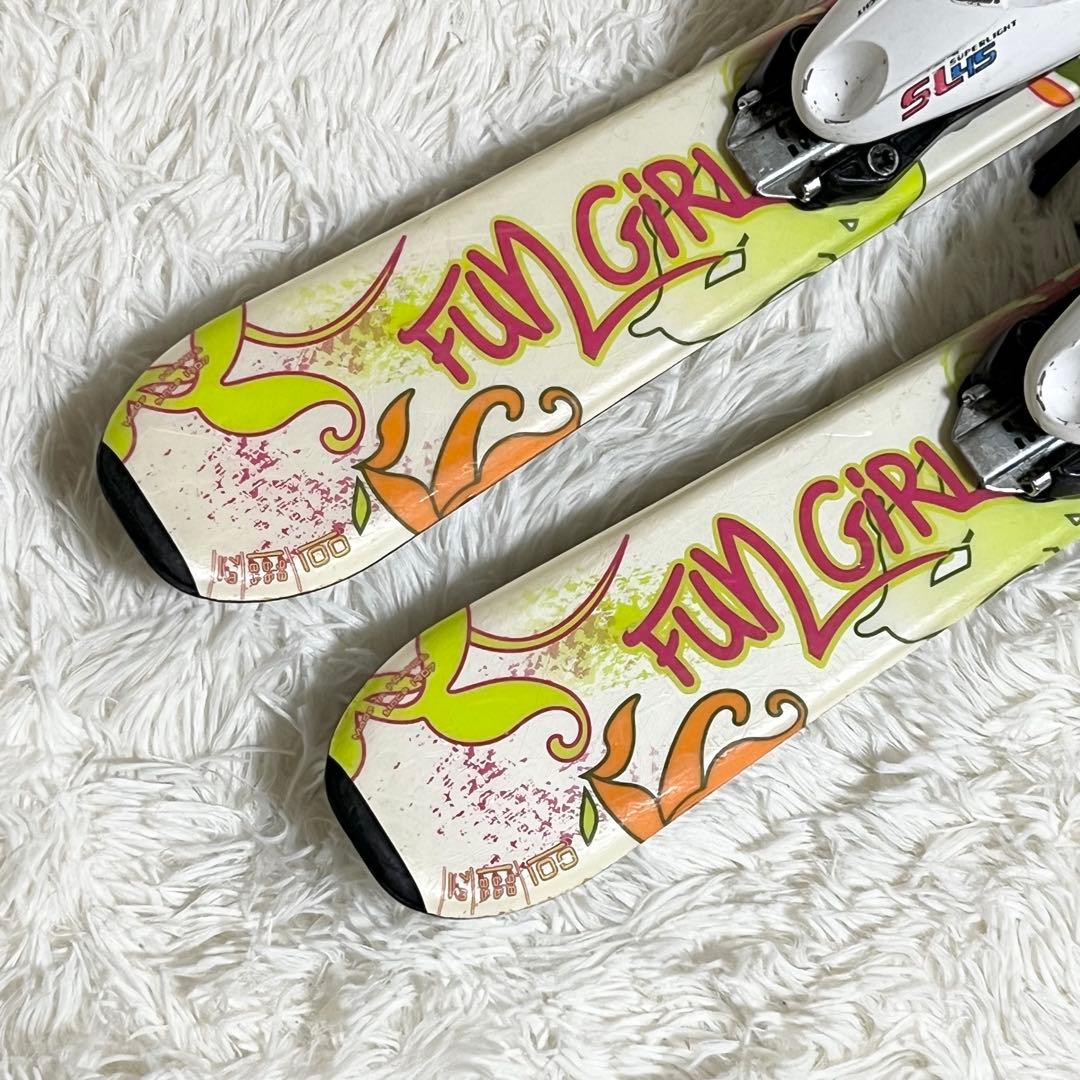 【良品】Fun Girl 100 ジュニアスキー　4点 フルセット ロシニョール
