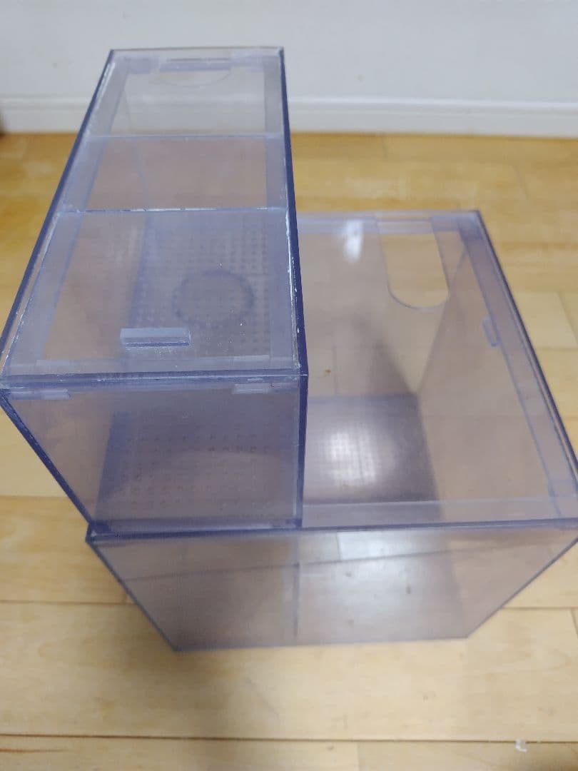 アクリル　サンプ水槽　フィルター 2段式
