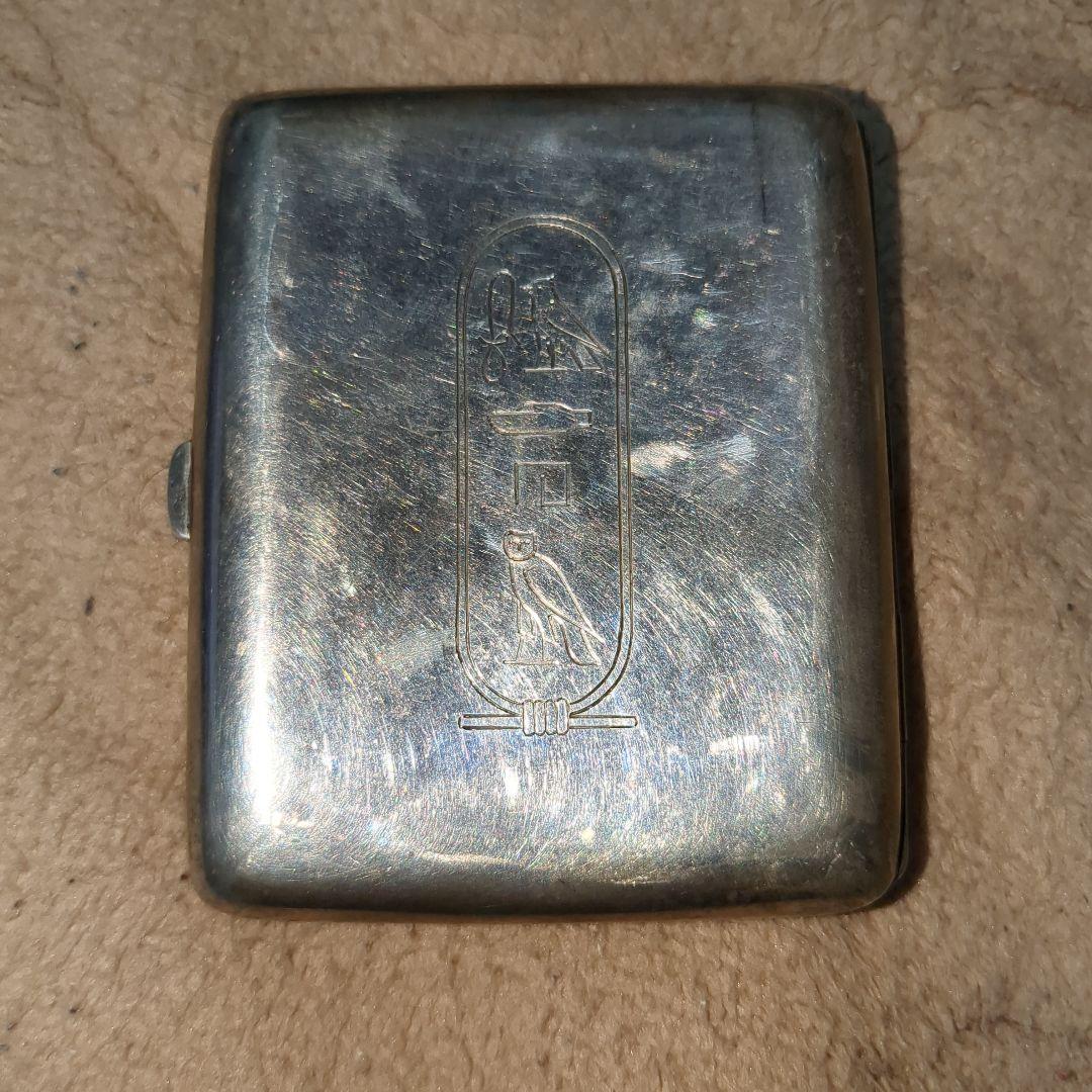 1900年代 英国 アンティーク 純銀製 シガレットケース 80g