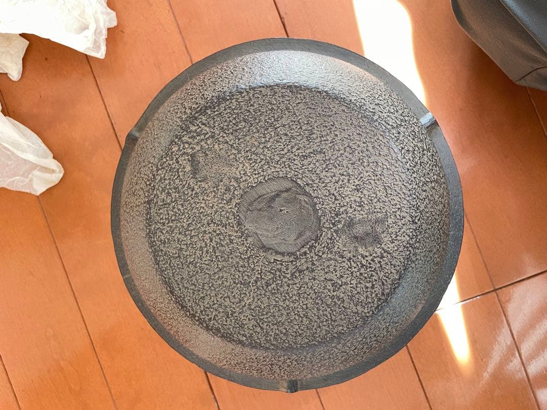 風炉 茶釜 唐銅鬼面風炉釜 敷板 底瓦 茶道具 お点前道具