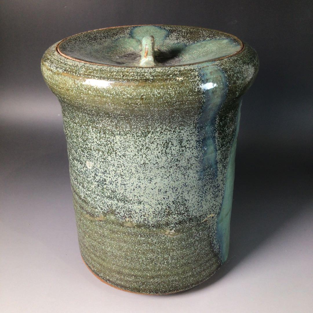 Ｒ９１３　水指　『肥前唐津焼』『天山窯造』　共箱　茶道具