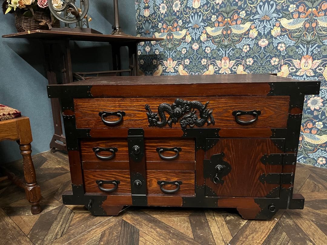 民芸調家具 和箪笥 からくり箪笥 インテリア 日本 昭和レトロ 和 アンティーク