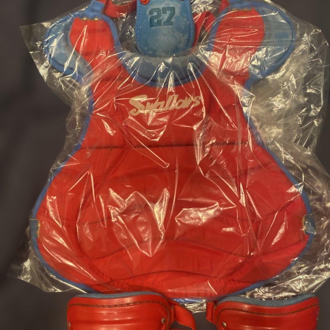 古田敦也　東京ヤクルトスワローズ　マスク　プロテクター　実使用　古田　ヤクルト