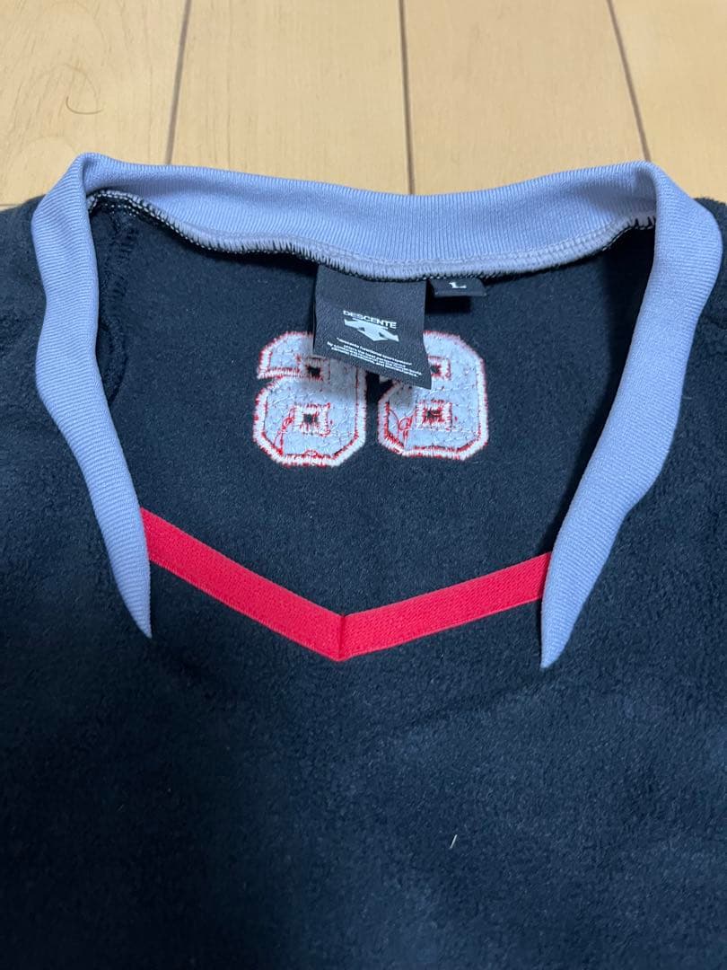 千葉ロッテマリーンズ岡田幸文デサント支給品半袖フリース実使用ユニフォーム