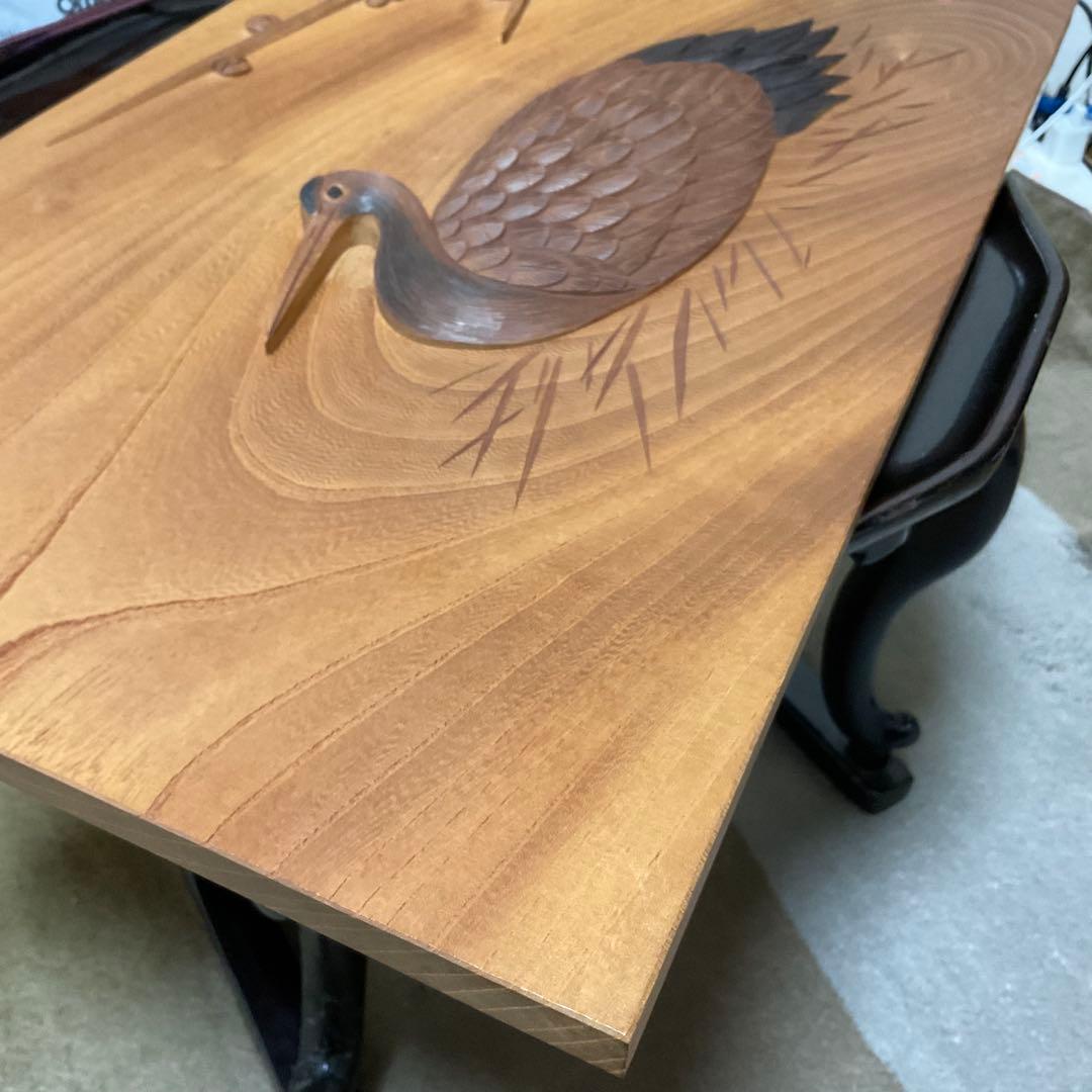 けやきの木彫額『鶴の巣篭もり』作家への注文品