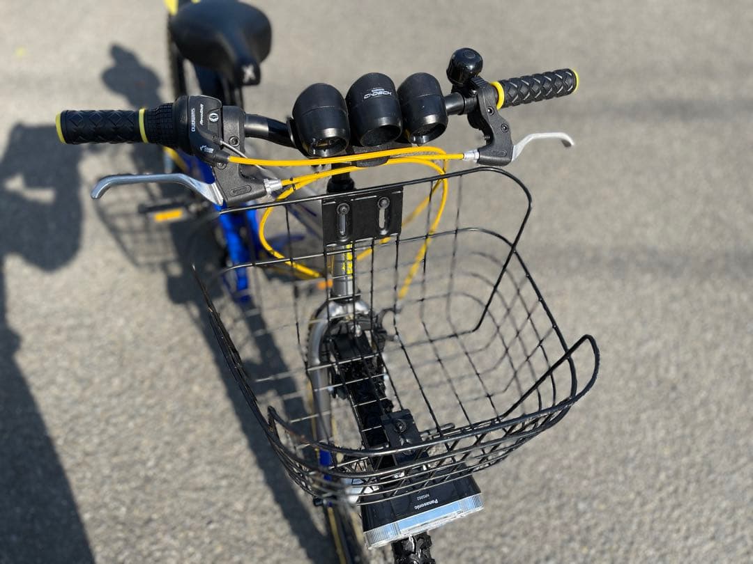 22インチ自転車(青/銀) LEDライト（取説付・防犯登録抹消済）京都市引渡希望