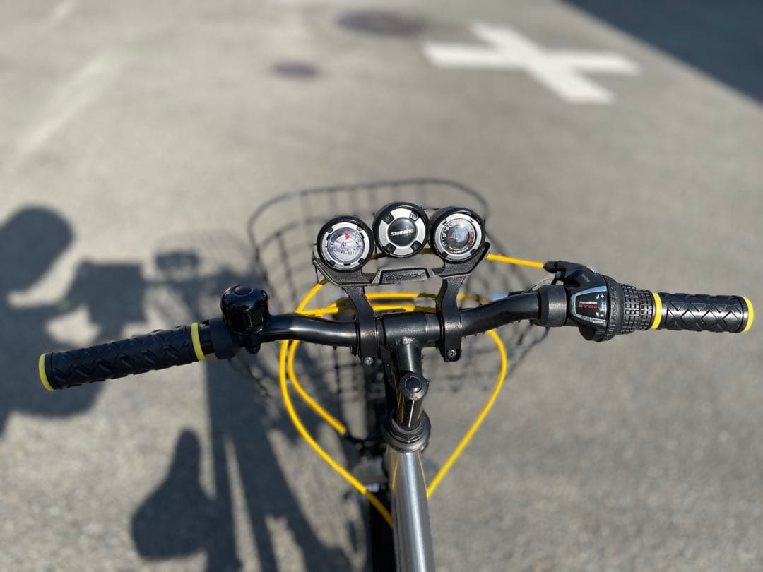 22インチ自転車(青/銀) LEDライト（取説付・防犯登録抹消済）京都市引渡希望