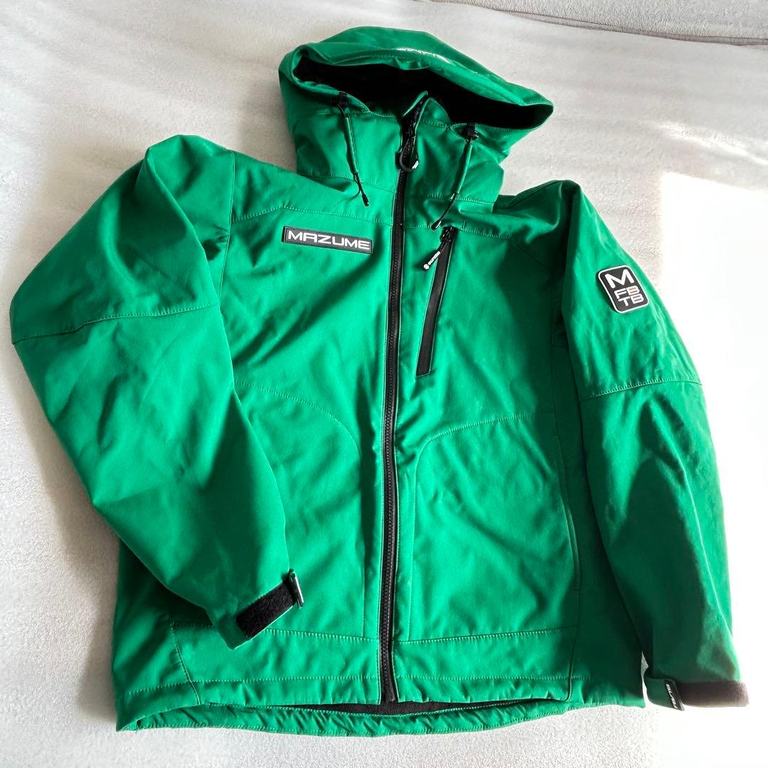 マズメ ウインドカットジャケット パンツM セットMAZUME防寒着 グリーン