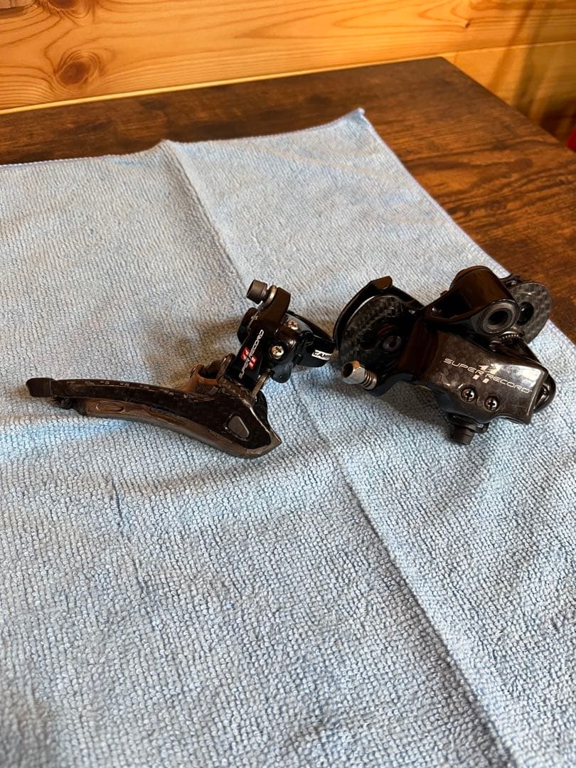 カンパニョーロ　スーパーレコード11速用クランク、前後ディレイラー、前後ブレーキ