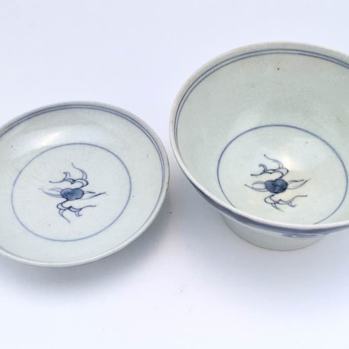 古伊万里 広東型 蓋付碗 江戸時代 5客セット