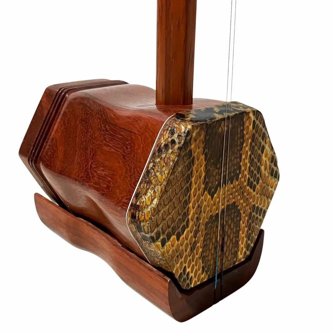 【新品】 蘇州二胡 紅木 胡弓 ヘビ皮 二胡 弦楽器 セミハードケース付き