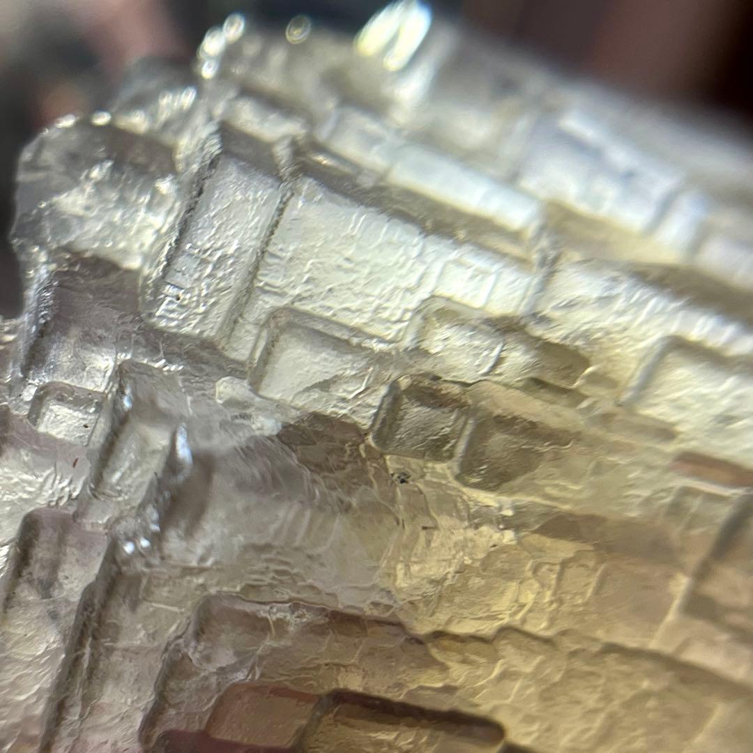 美品 フローライト ライトブルー 372.4ct 幾何学模様 蛍石 原石 鑑賞石