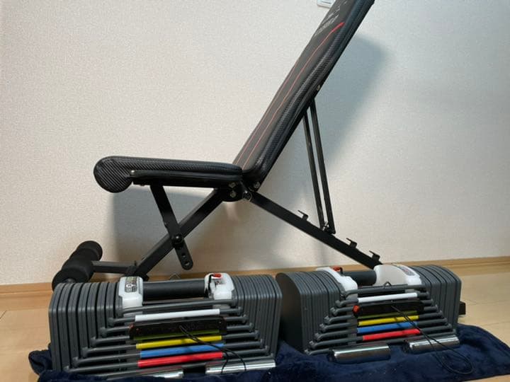 【値下げ】可変式ダンベル 80kg ベンチシート セット