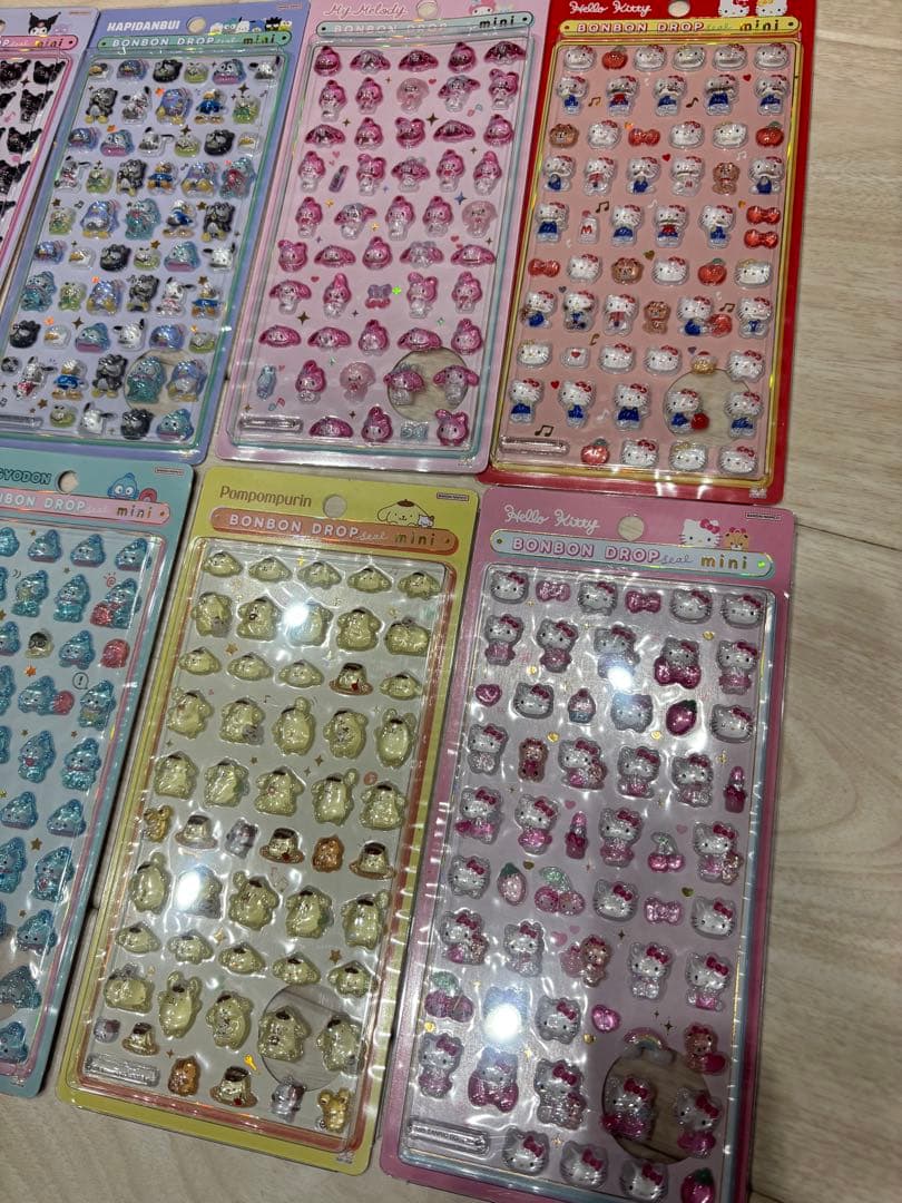 【正規品】【まとめ売】ボンボンドロップシール　ミニ　サンリオ 8種