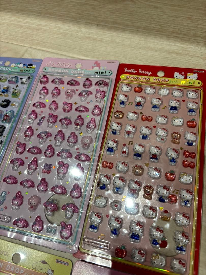 【正規品】【まとめ売】ボンボンドロップシール　ミニ　サンリオ 8種