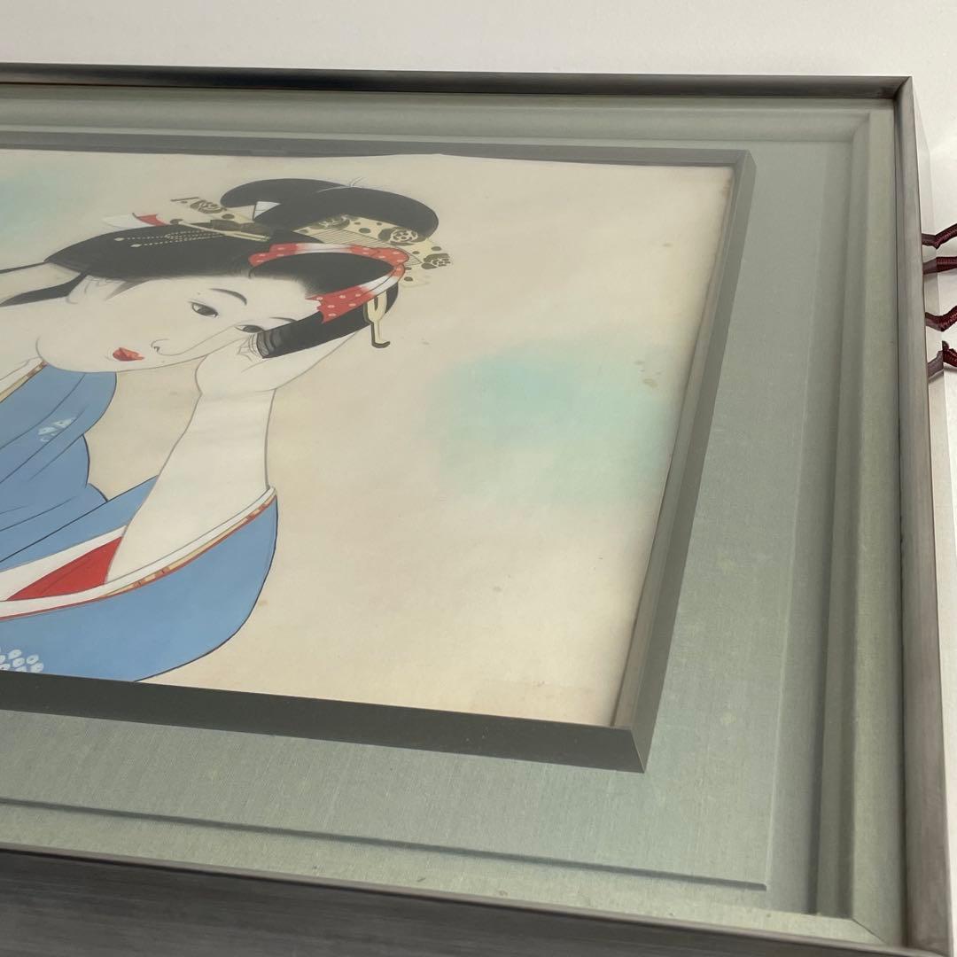 高田玉泉 絹本 彩色 美人画 日本画 師 野田九浦 煌彩社所属