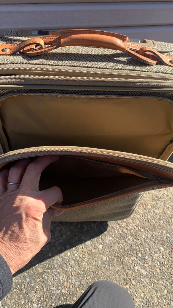 hartmann ツイード/レザー　キャリーケース