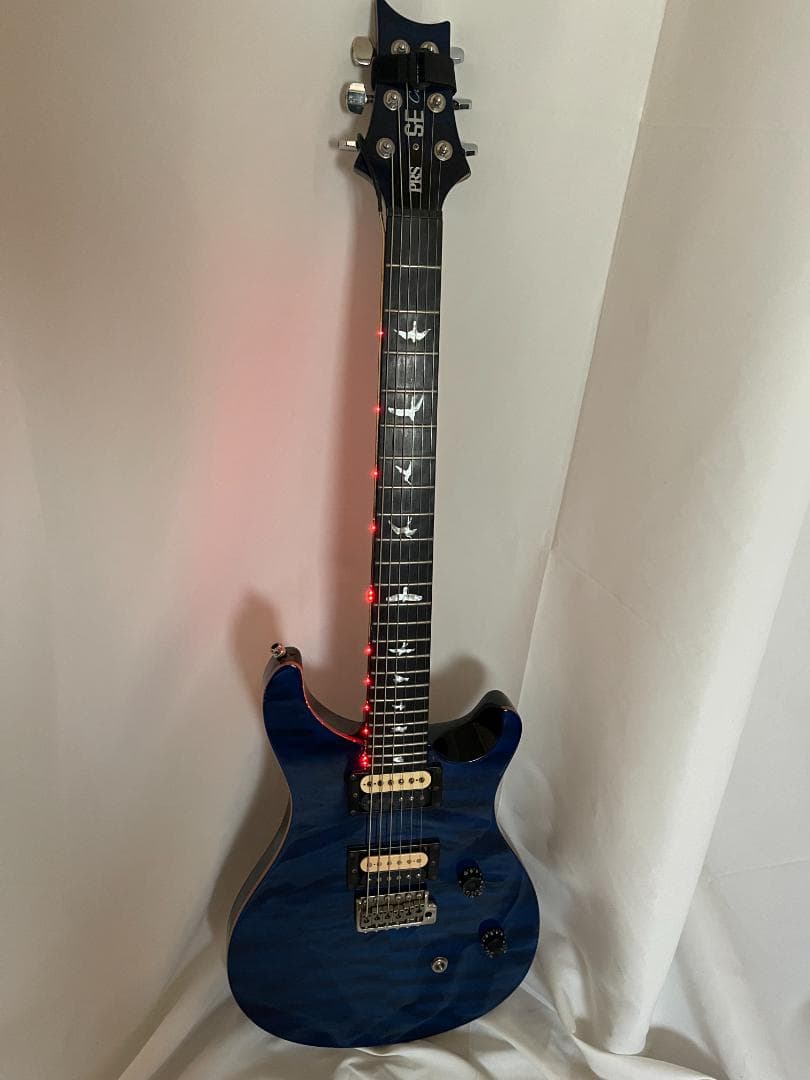 PRS SE custom24 blue LEDライト付き！
