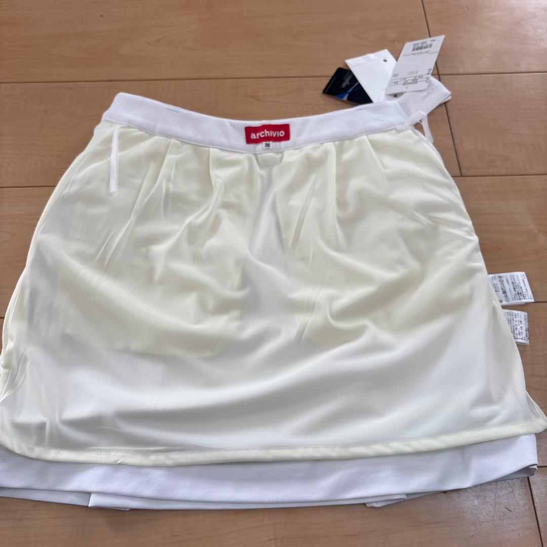 新品未使用　アルチビオ　ゴルフ　ウェア スカート 2023年春夏　ホワイト