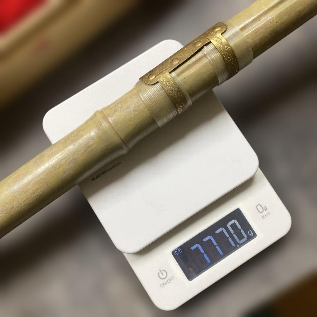 希少美術工芸 玉笛 二本組 木箱入り 天然石 玉製 吐金工藝