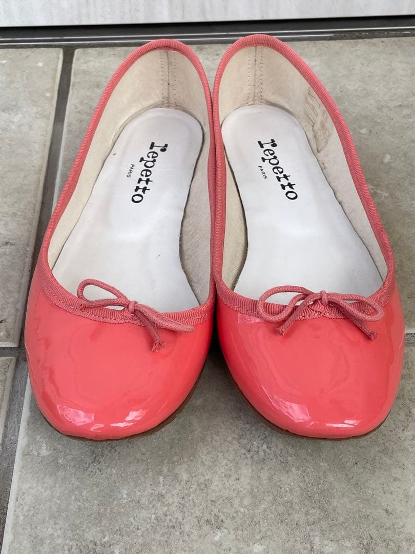 Repetto コーラルピンク バレエシューズ38.1/2