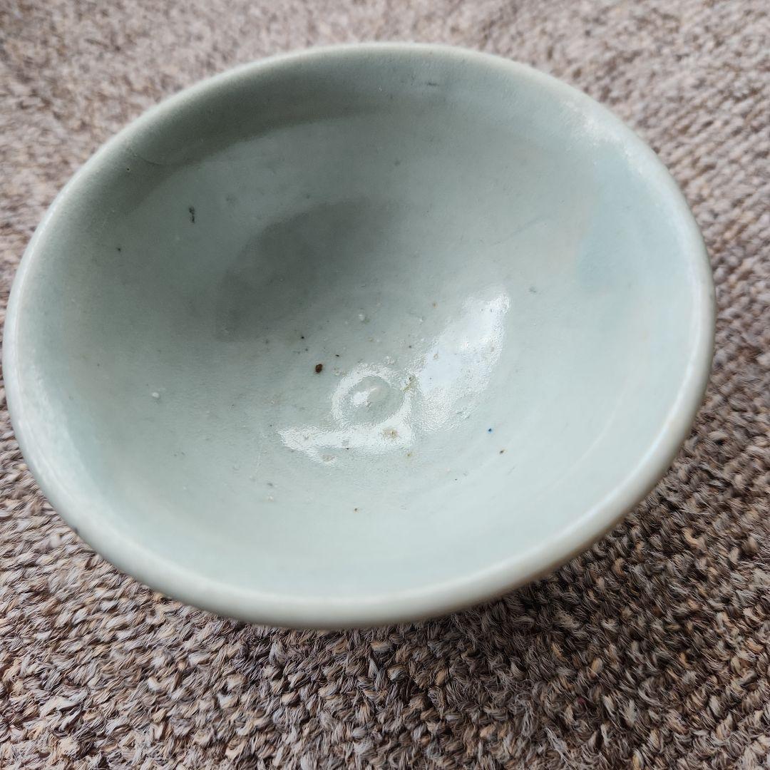 韓国李朝後期白磁椀と台