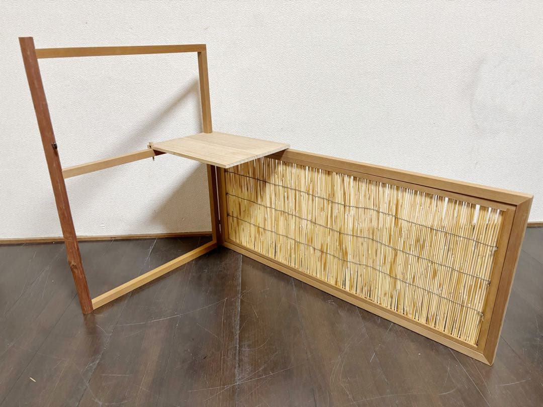 ほぼ未使用 茶道具 台目棚 有楽好写 (自在棚) 組み立式 元箱