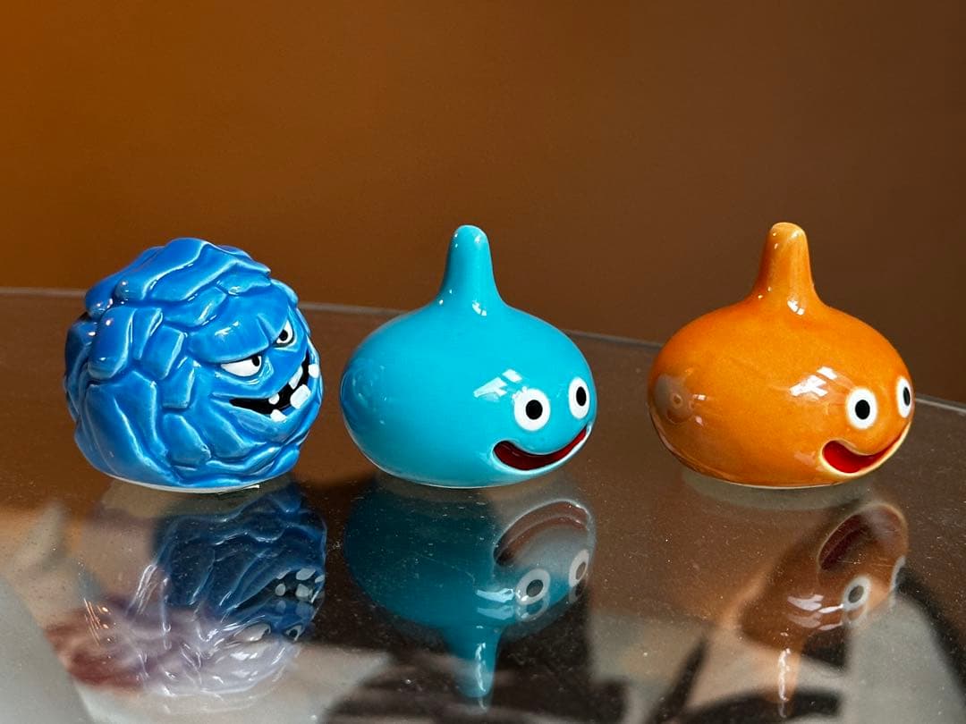 ドラゴンクエスト陶器人形　スライム、スライムベス、ばくだんいわ　3点セット