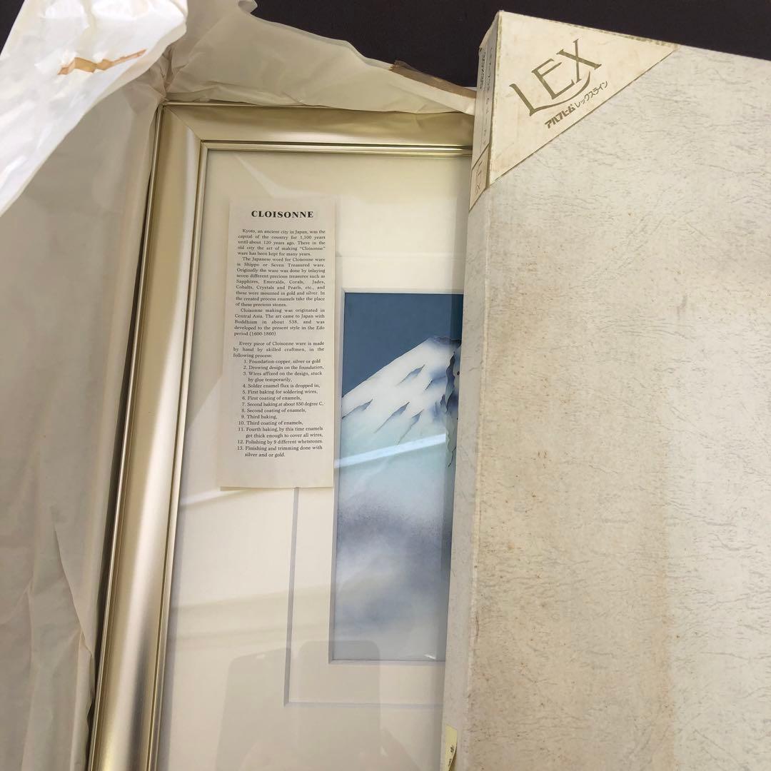 七宝焼 青富士 絵画 CLOISONNE Blue Fuji