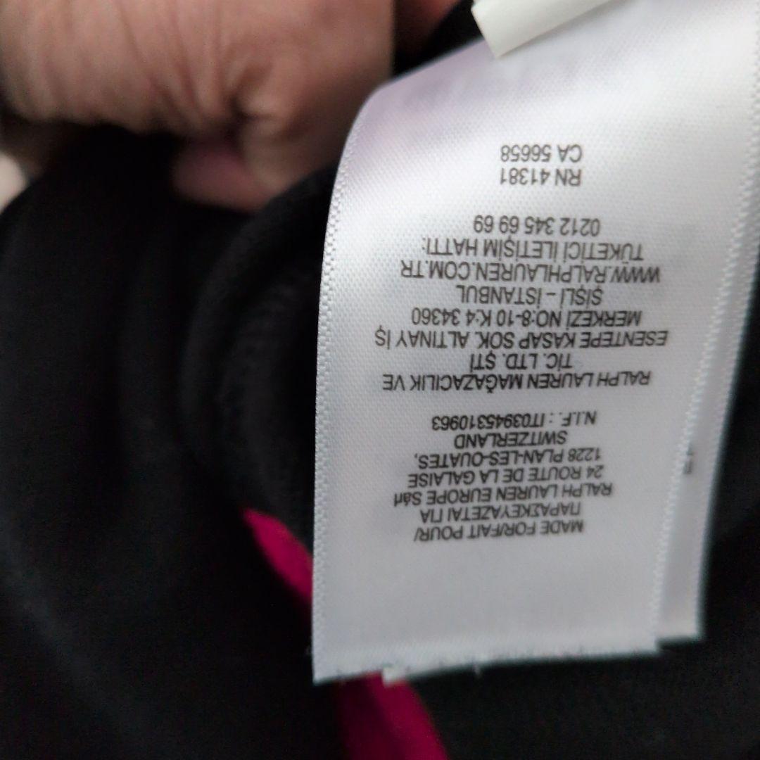 ラルフローレンポロ　ラグビー ポロシャツ 黒 長袖 ベア刺繍　М