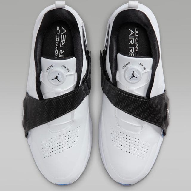 25.5cm ナイキゴルフ ジョーダン エア レブ 白 スパイク ゴルフシューズ