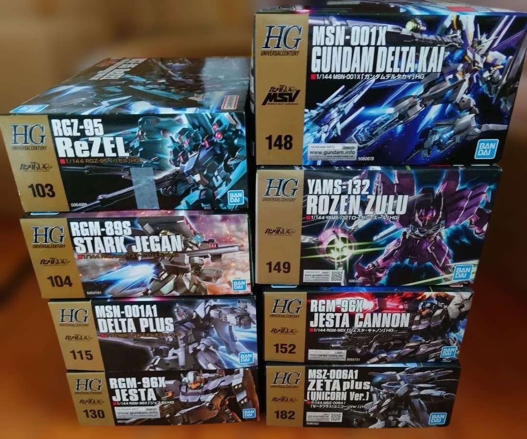 【８品セット】HG ガンプラ 　ガンダムユニコーン　まとめ売り