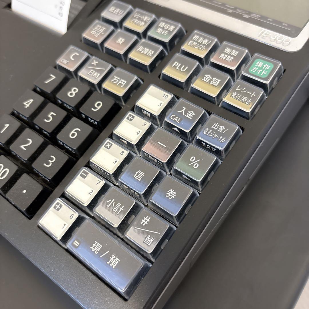 【動作確認済み】 CASIO 電子レジスター TE-300 ブラック カシオ