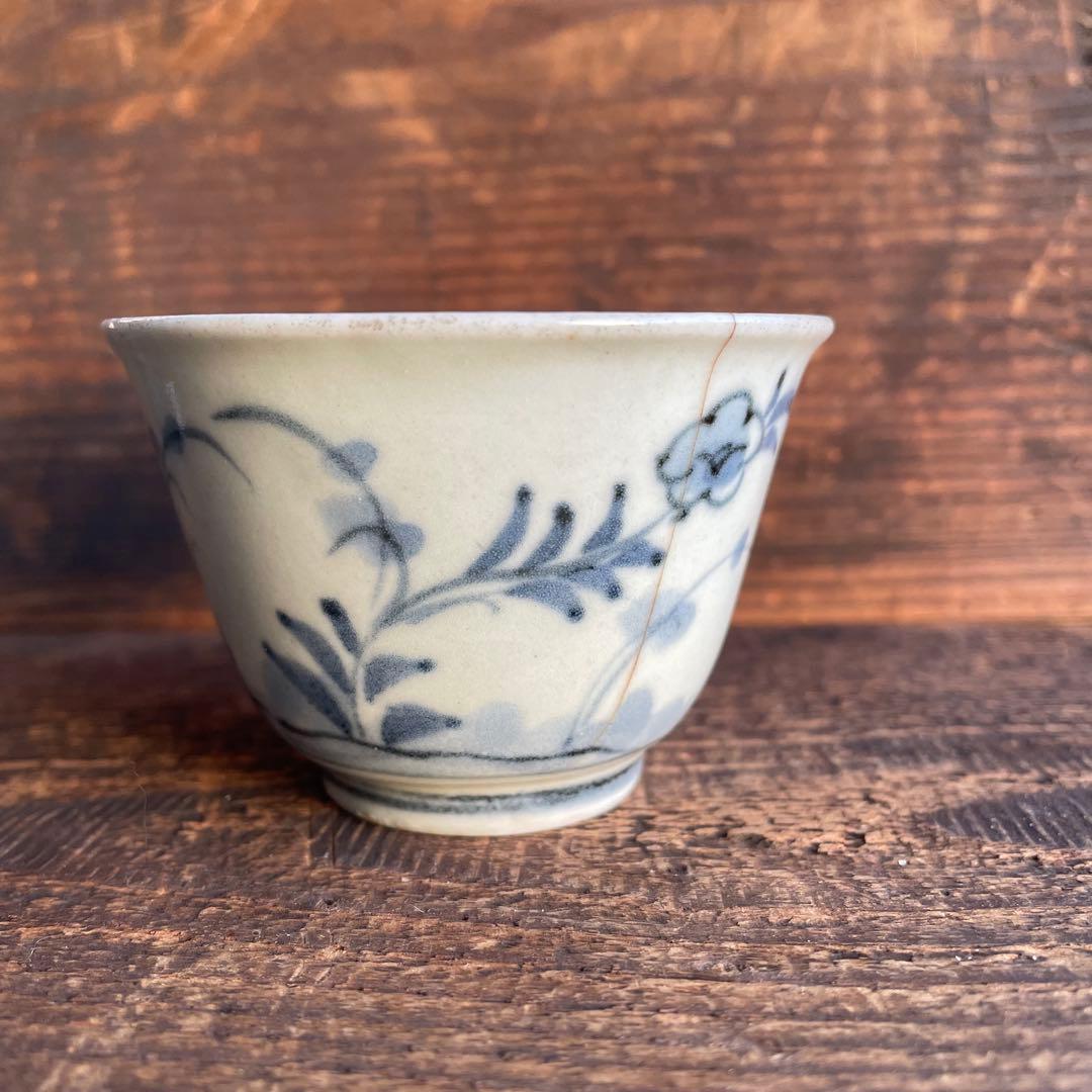 くらわんか猪口 蕎麦猪口 盃 肥前磁器 古伊万里 古波佐見焼 初期伊万里 骨董