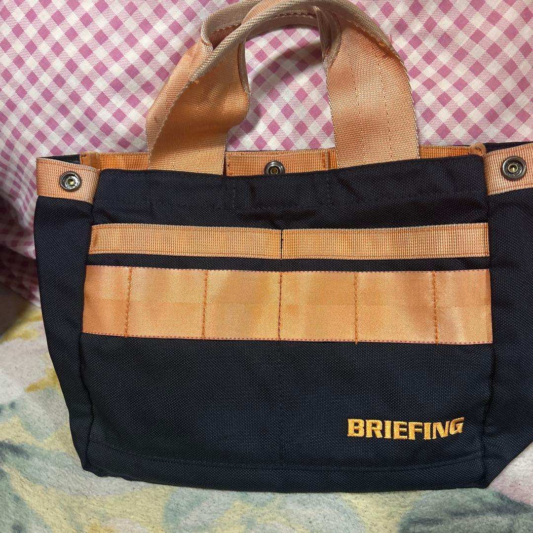 BRIEFING トートバッグ 黒/オレンジ